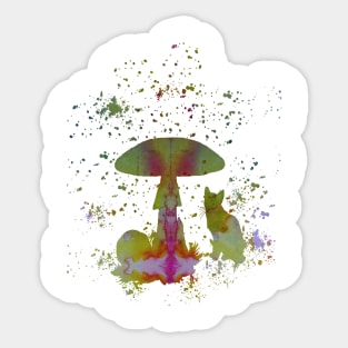 Mushroom cat Sticker